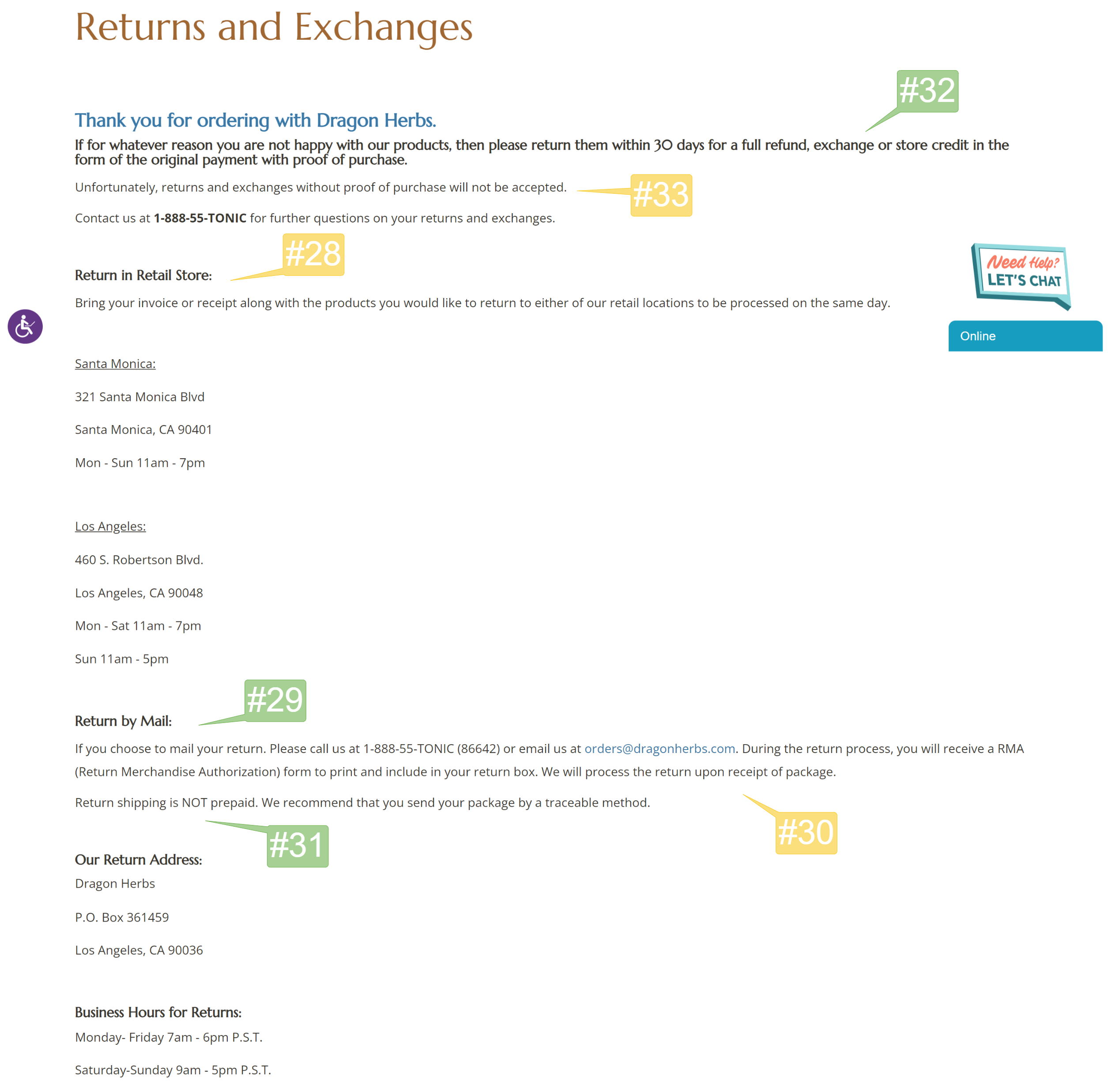 Dragon Herbs Returns & Exchanges